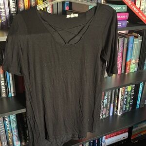 Maurices Black Short Sleeve Top